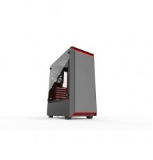 Корпус PHANTEKS Eclipse P300 Tempered Glass, Black-Red, RGB LED иллюминация, цельнометалический, Mid-Tower                                                                                                                                                