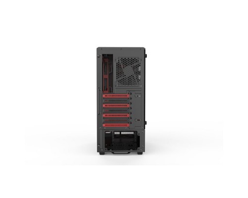 Корпус PHANTEKS Eclipse P300 Tempered Glass, Black-Red, RGB LED иллюминация, цельнометалический, Mid-Tower