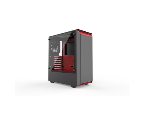 Корпус PHANTEKS Eclipse P300 Tempered Glass, Black-Red, RGB LED иллюминация, цельнометалический, Mid-Tower