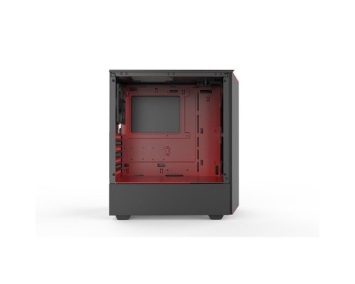 Корпус PHANTEKS Eclipse P300 Tempered Glass, Black-Red, RGB LED иллюминация, цельнометалический, Mid-Tower