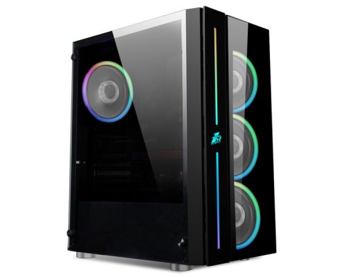 Корпус 1STPLAYER BLACK.SIR B7-A / ATX, tempered glass / 4x 120mm RGB fans inc. / B7-A-4M2