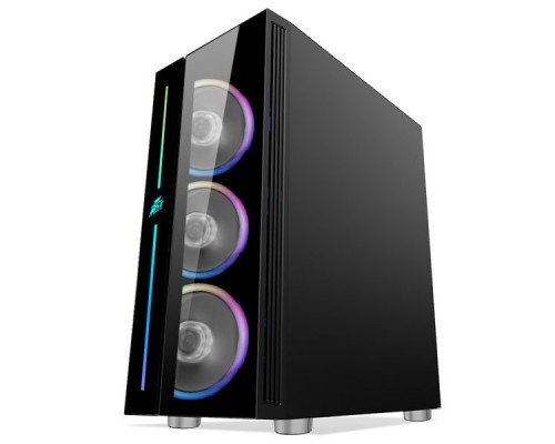 Корпус 1STPLAYER BLACK.SIR B7-A / ATX, tempered glass / 4x 120mm RGB fans inc. / B7-A-4M2