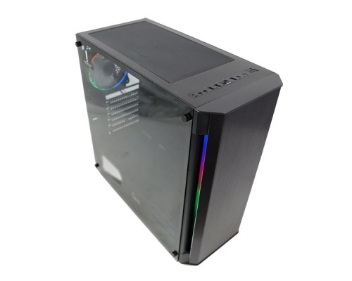 Корпус Powercase Attica Aluminium A4 ARGB, Tempered Glass, 3х 120mm fan + 1х 120mm ARGB fan, черный, E-ATX  (CAAB-F3A1)