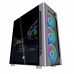 Корпус 1STPLAYER DK DX SILVER / E-ATX, tempered glass, fans controller & remote / 3x 140mm RGB fans inc. / DX-SL-M1-PLUS