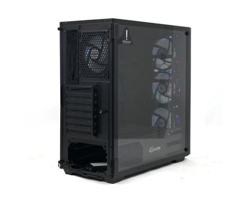 Корпус Powercase Attica Mesh M4 ARGB, Tempered Glass, 4х 120mm ARGB fan, fans controller & remote, черный, E-ATX  (CAMB-A4)