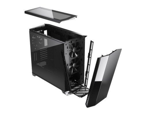 Корпус Fractal Design VECTOR RS - DARK TG / E-ATX, mid tower, dark tint tempered glass side panels / 3x140mm fans inc. / FD-C-VER1A-02