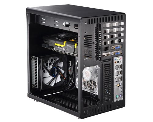 Корпус JONSBO RM2 Black без БП, mini-ITX, micro-ATX, ATX, черный