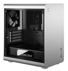 Корпус JONSBO RM3 Silver без БП, боковая панель из закаленного стекла, mini-ITX, micro-ATX, серебристый                                                                                                                                                   