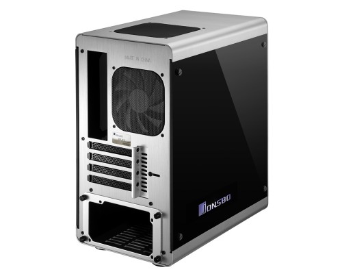 Корпус JONSBO RM3 Silver без БП, боковая панель из закаленного стекла, mini-ITX, micro-ATX, серебристый