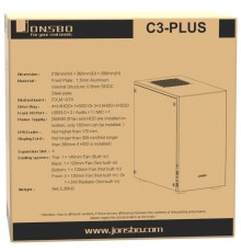 Корпус JONSBO C3-PLUS без БП, боковая панель из закаленного стекла, mini-ITX, micro-ATX, серебристый                                                                                                                                                      