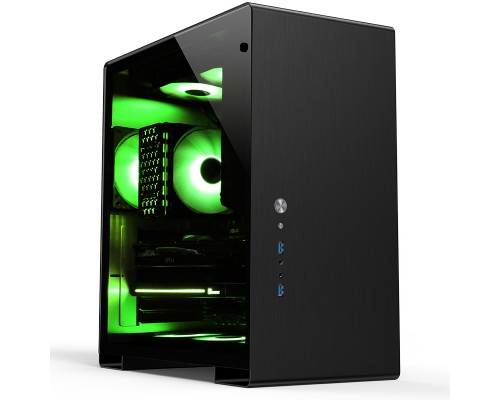 Корпус JONSBO U5 Black без БП, боковые панели из закаленного стекла, mini-ITX, micro-ATX, ATX, черный