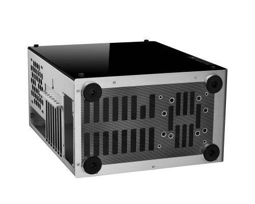 Корпус JONSBO U4 Silver без БП, боковая панель из закаленного стекла, mini-ITX, micro-ATX, ATX, серебристый