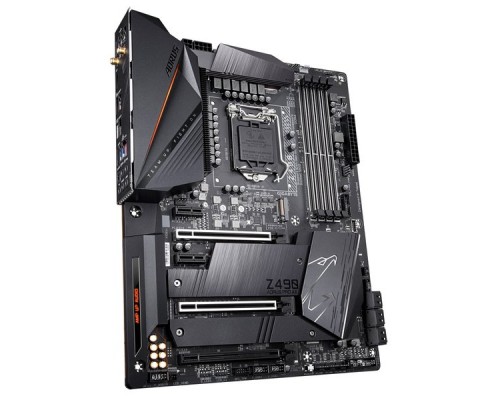 Материнская плата GIGABYTE Z490 AORUS PRO AX / Intel Z490 LGA1200 4xDDR4-5000 2xM.2 6xSATA WIFI BT HDMI / ATX