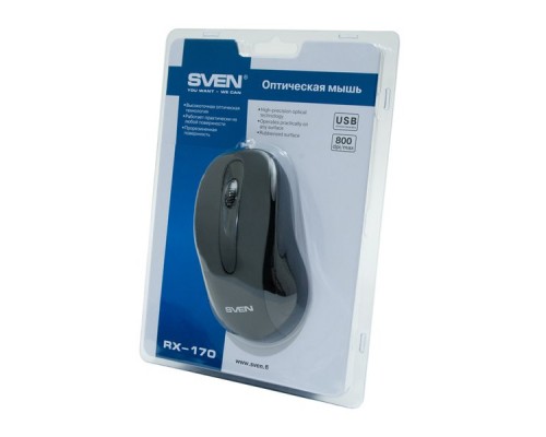 Мышь SVEN RX-170 / USB / WIRED / OPTICAL / BLACK