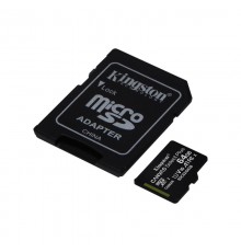 Карта памяти MicroSDXC 64GB  Kingston Class 10 UHS-I U1 Canvas Select Plus + адаптер  [SDCS2/64GB]                                                                                                                                                        