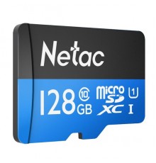 Карта памяти MicroSDXC 128GB  Netac Class 10 UHS-I U1 P500 Standart + адаптер  [NT02P500STN-128G-R]                                                                                                                                                       
