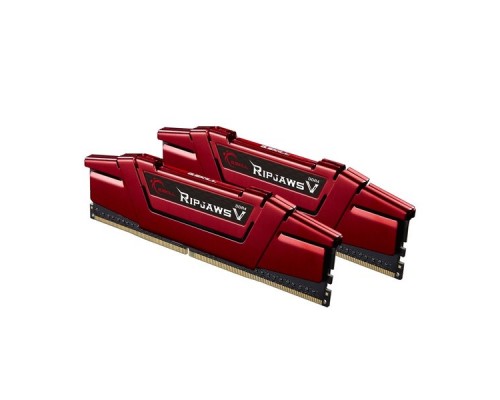 Модуль памяти DDR4 G.SKILL RIPJAWS V 16GB (2x8GB kit) 3600MHz CL19 1.35V / F4-3600C19D-16GVRB / BLAZING RED