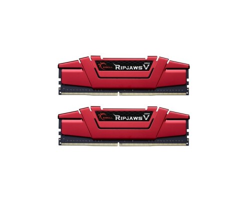 Модуль памяти DDR4 G.SKILL RIPJAWS V 16GB (2x8GB kit) 3600MHz CL19 1.35V / F4-3600C19D-16GVRB / BLAZING RED