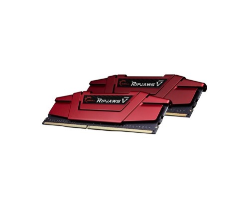 Модуль памяти DDR4 G.SKILL RIPJAWS V 16GB (2x8GB kit) 3600MHz CL19 1.35V / F4-3600C19D-16GVRB / BLAZING RED