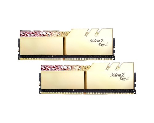 Модуль памяти DDR4 G.SKILL TRIDENT Z ROYAL 32GB (2x16GB kit) 3600MHz CL16 1.35V / F4-3600C16D-32GTRGC / GOLD