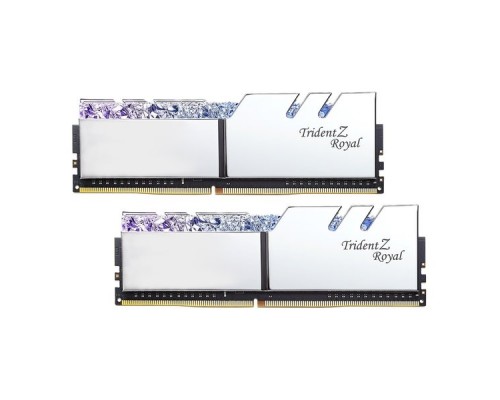 Модуль памяти DDR4 G.SKILL TRIDENT Z ROYAL 32GB (2x16GB kit) 3600MHz CL16 1.35V / F4-3600C16D-32GTRSC / SILVER