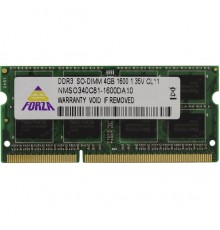 Модуль памяти SO-DIMM DDR3 Neo Forza 4GB 1600MHz PC12800 CL11 1.35V Retail                                                                                                                                                                                