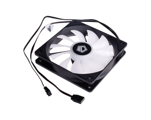 Вентилятор ID-COOLING XF-12025-RGB 120x120x25мм (80шт./кор, PWM, Low Noise, резиновые углы, RGB, 700-1800об/мин)  BOX