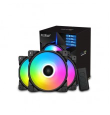 Вентилятор PCCooler HALO FRGB KIT (3 IN 1) 120x120x25мм (PWM, Addressable, RGB контроллер, 20шт./кор, пит. от мат.платы и БП, 1000-2000 об/мин) Retail                                                                                                    