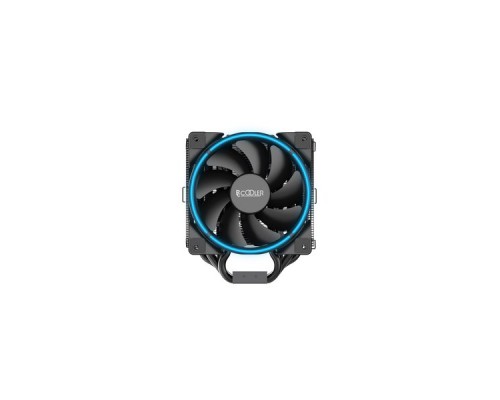 Кулер PCCooler GI-H58UB CORONA B LGA2066/2011/1366/115X/775/AM4/3/3+/AM2/2+/FM1/2/2+ (10 шт/кор, TDP 240W, 120mm PWM SilentPro Blue LED FAN, 5 тепловых трубок 8мм, 1000-1800RPM, 26,5dBa)