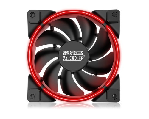 Вентилятор PCCooler CORONA RED 120x120x25мм (PWM, 40шт./кор, пит. от мат.платы и БП, 1000-1800 об/мин) Retail