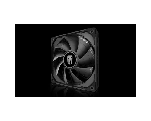 Вентилятор DEEPCOOL TF 120S BLACK 120x120x25мм (PWM, 96шт./кор, супертихий, 500-1800 об/мин, черный) Retail BOX