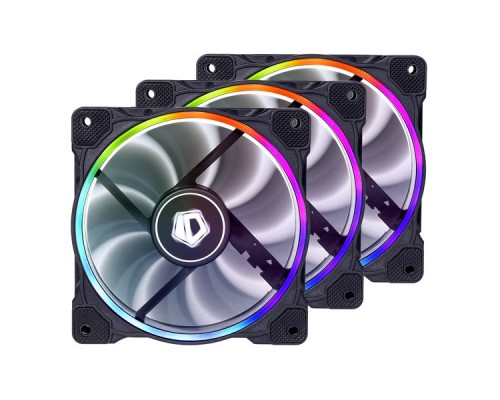 Вентилятор ID-COOLING ZF-12025-RGB 120x120x25мм (80шт./кор, PWM, Low Noise, резиновые углы, Addresable RGB, 900-2000об/мин)  BOX