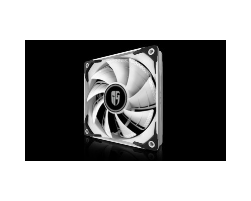 Вентилятор DEEPCOOL TF 120S WHITE 120x120x25мм (PWM, 96шт./кор, супертихий, 500-1800 об/мин, белый) Retail BOX