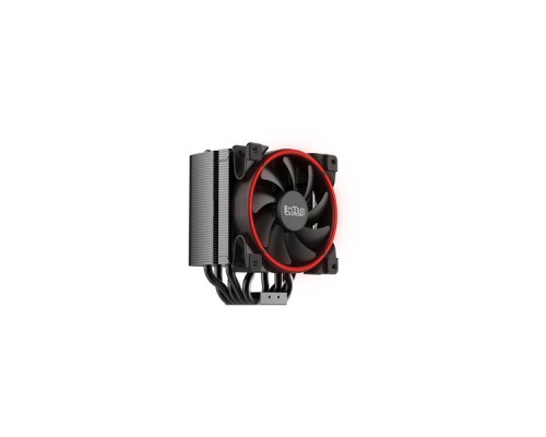 Кулер PCCooler GI-H58UB CORONA R LGA2066/2011/1366/115X/775/AM4/3/3+/AM2/2+/FM1/2/2+ (10 шт/кор, TDP 240W, 120mm PWM SilentPro Red LED FAN, 5 тепловых трубок 8мм, 1000-1800RPM, 26,5dBa)