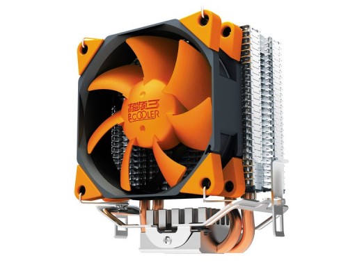 Кулер PCCooler S88 S775/115X/AM2/AM3/AM4/FM1/FM2 (48 шт/кор, TDP 98W, вент-р 80мм с PWM, 2 тепловые трубки 6мм, 1200-2000RPM, 20.5dBa) Retail Color Box