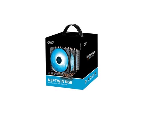 Кулер DEEPCOOL NEPTWIN RGB LGA20XX/1366/115X/AM4/AM3/+/AM2/+/FM2/+/FM1 (8шт/кор,TDP 200W, PWM, DUAL FAN 120mm, DUAL Heatsink, RGB LED, 6 Heatpipe) RET