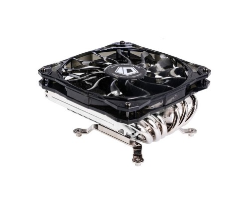 Кулер ID-COOLING IS-60 LGA115X/AM4/AM3/+/AM2/+/FM2/+/FM1 низкопрофильный высота 55mm (27шт/кор, TDP 130W, PWM, 6 тепл.трубок + медная база, FAN 120mm) BOX