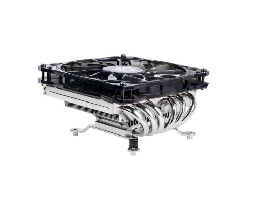 Кулер ID-COOLING IS-60 LGA115X/AM4/AM3/+/AM2/+/FM2/+/FM1 низкопрофильный высота 55mm (27шт/кор, TDP 130W, PWM, 6 тепл.трубок + медная база, FAN 120mm) BOX