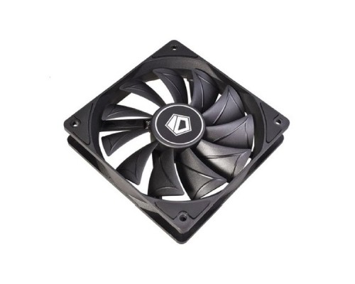 Вентилятор ID-COOLING XF-12025-SD-K 120x120x25мм (80шт./кор, PWM, Low Noise, резиновые углы, 700-1800об/мин, черная крыльчатка)  BOX