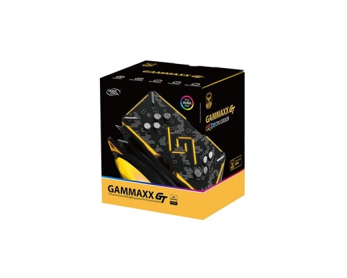 Кулер DEEPCOOL GAMMAXX GT TGA (TUF GAMING ALLIANCE) LGA20XX/1366/115X/AM4/AM3/+/AM2/+/FM2/+/FM1 (12шт/кор, TDP 150Вт, PWM, RGB Fan 120mm, 4 тепл. трубки прямого контакта) RET