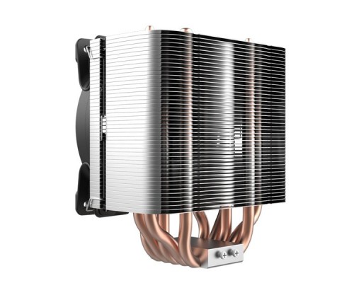 Кулер PCCooler GI-H58U CORONA R LGA2066/2011/1366/115X/775/AM4/3/3+/AM2/2+/FM1/2/2+ (10 шт/кор, TDP 240W, 120mm PWM SilentPro Red LED FAN, 5 тепловых трубок 8мм, 1000-1800RPM, 26,5dBa)