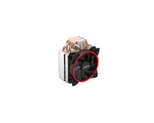 Кулер PCCooler GI-H58U CORONA R LGA2066/2011/1366/115X/775/AM4/3/3+/AM2/2+/FM1/2/2+ (10 шт/кор, TDP 240W, 120mm PWM SilentPro Red LED FAN, 5 тепловых трубок 8мм, 1000-1800RPM, 26,5dBa)