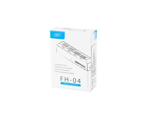 Разветвитель питания DEEPCOOL FH-04 (160ш/кор., 4x4 PIN FAN PORT) Color Retail Box