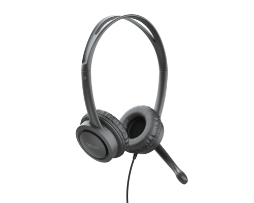 Гарнитура Trust Headset Mauro, Stereo, USB, Сlosed-back, Black [17591]