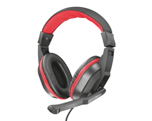 Гарнитура Trust Gaming Headset Ziva, Stereo, 2x mini jack 3.5mm, Сlosed-back, Black-Red [21953]