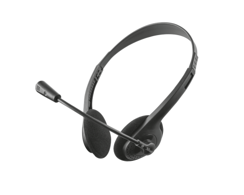 Гарнитура Trust Headset Primo, Stereo, 2x mini jack 3.5mm, Сlosed-back, Black [21665]