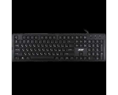 Клавиатура ACER OKW020 Wired USB Keyboard, Membrane, Std. US/RUS 104keys, Black