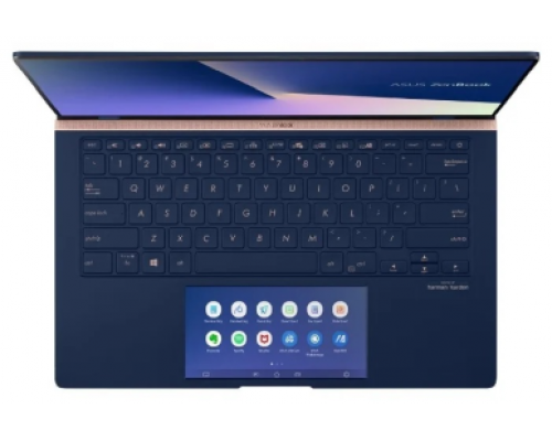 Ноутбук ASUS Zenbook 14 UX434FQ-A5113T Core i5-10210U/16Gb/512Gb SSD/Nvidia MX350 2Gb/14,0 FHD 1920x1080 AG/WiFi/BT/HD IR/Windows 10 Home/1.26Kg/Royal Blue/ScreenPad 2.0/Sleeve+RG45 Gigabit to USB cable