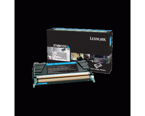 Lexmark X748 Cyan High Yield Return Program Toner Cartridge 10,000 pages X748de / X748de Statoil / X748de with total 5 years warranty / X748dte