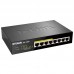 Коммутатор Unmanaged Switch with 8 10/100/1000Base-T ports (4 PoE ports 802.3af/802.3at (30 W), PoE Budget 68).8K Mac address, Auto-sensing, 802.3x Flow Control, Stand-alone, Auto MDI/MDI-X for each port, D-link Green technology, Metal case.Manual +